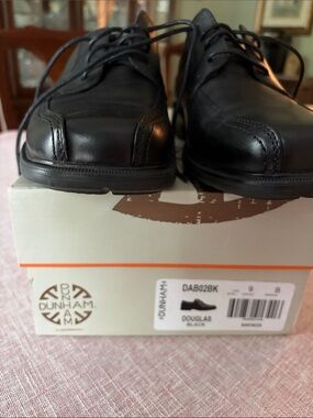 Dunham Men's Black Oxford Lace-Up Dress Shoes